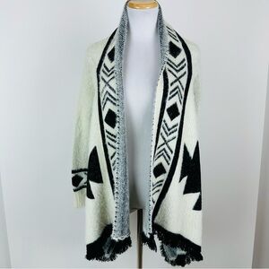 Kamala Southwestern Draped Front Cardigan Sweater Size Small